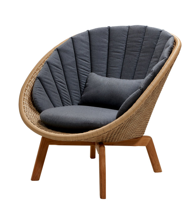 Cane-Line I Peacock Loungesessel Rattanoptik