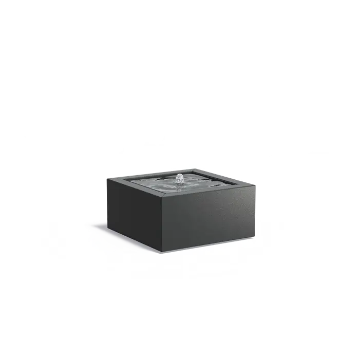 Adezz I Wassertisch aus Aluminium mit LED und Pumpe, quadratisch