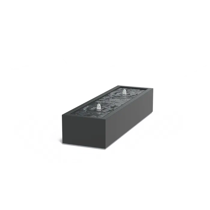 Adezz I Wassertisch aus Aluminium mit LED und Pumpe, rechteckig