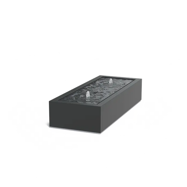 Nappe phréatique rectangulaire en aluminium avec LED et pompe 