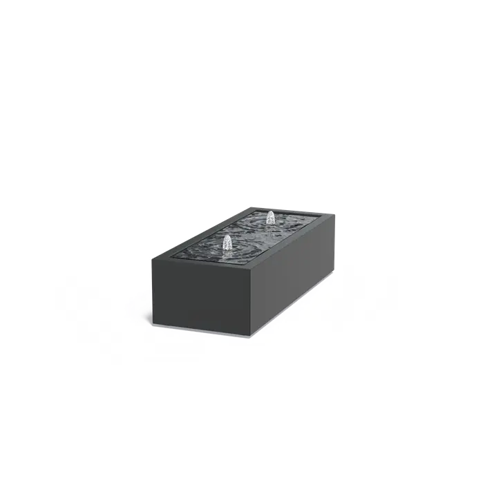 Adezz I Wassertisch aus Aluminium mit LED und Pumpe, rechteckig