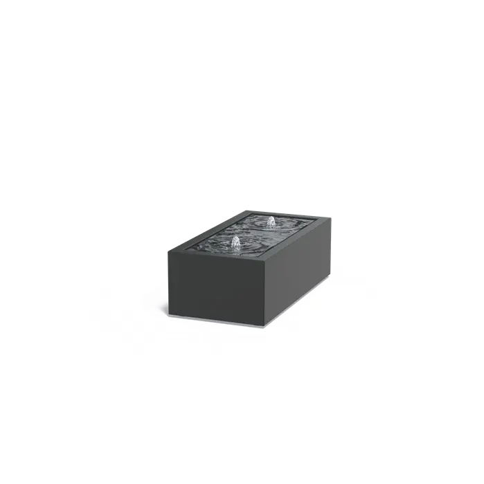 Adezz I Wassertisch aus Aluminium mit LED und Pumpe, rechteckig