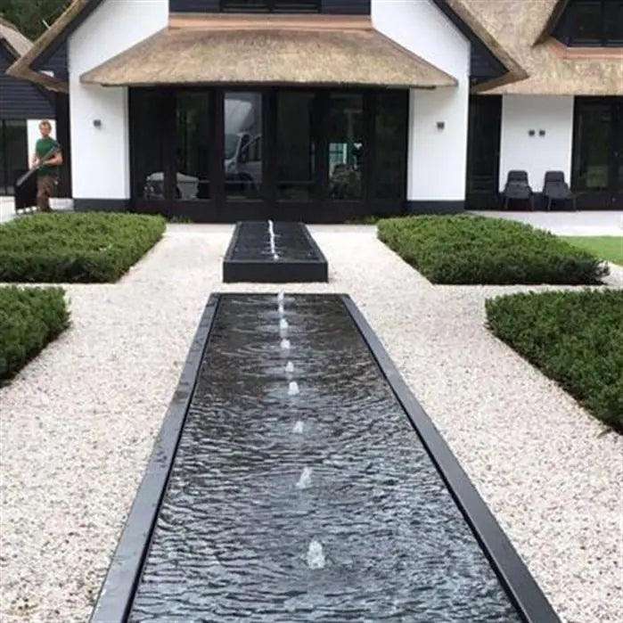 Adezz I Wassertisch aus Aluminium mit LED und Pumpe, quadratisch