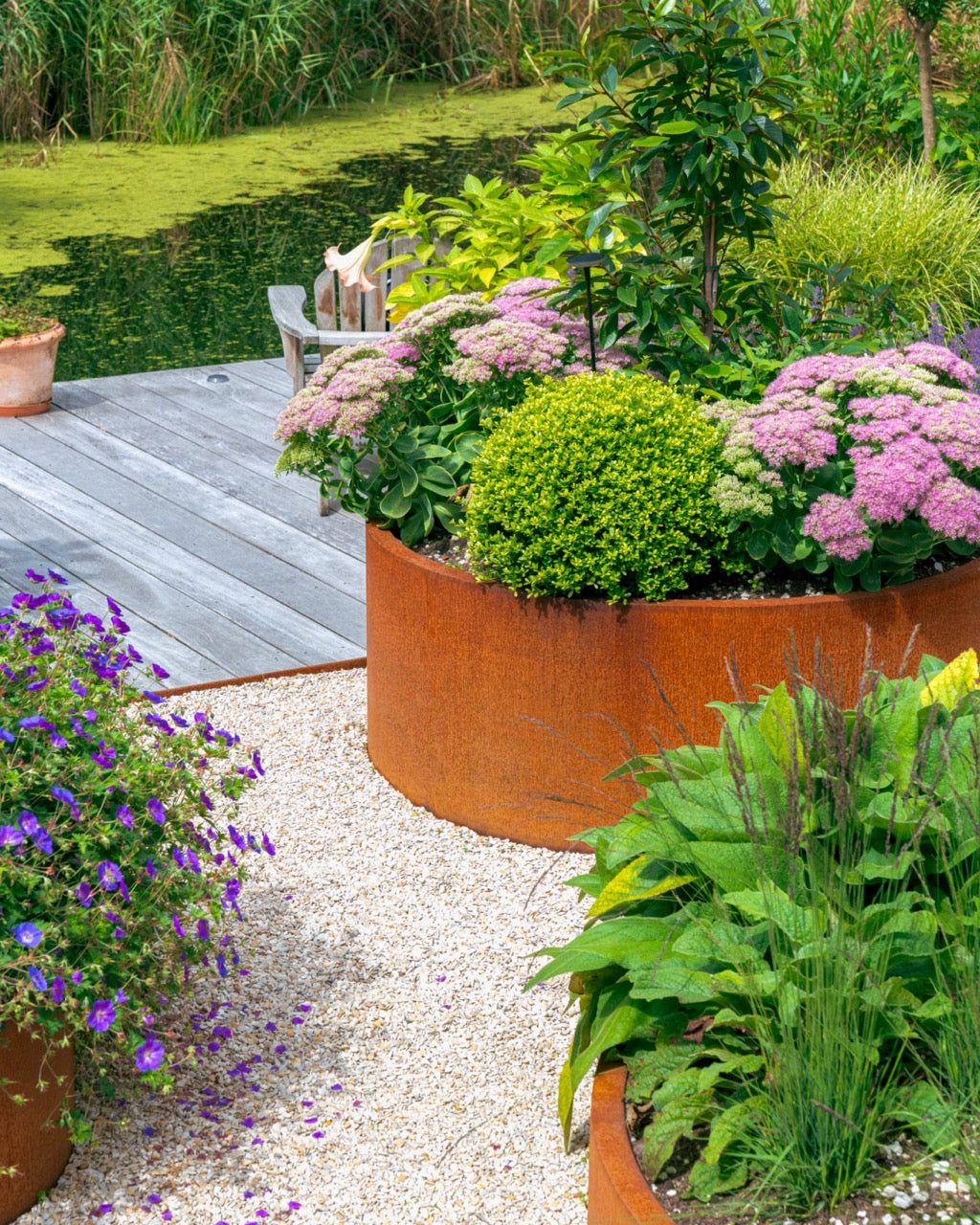 Adezz I Circum Pflanzgefäß aus Cortenstahl