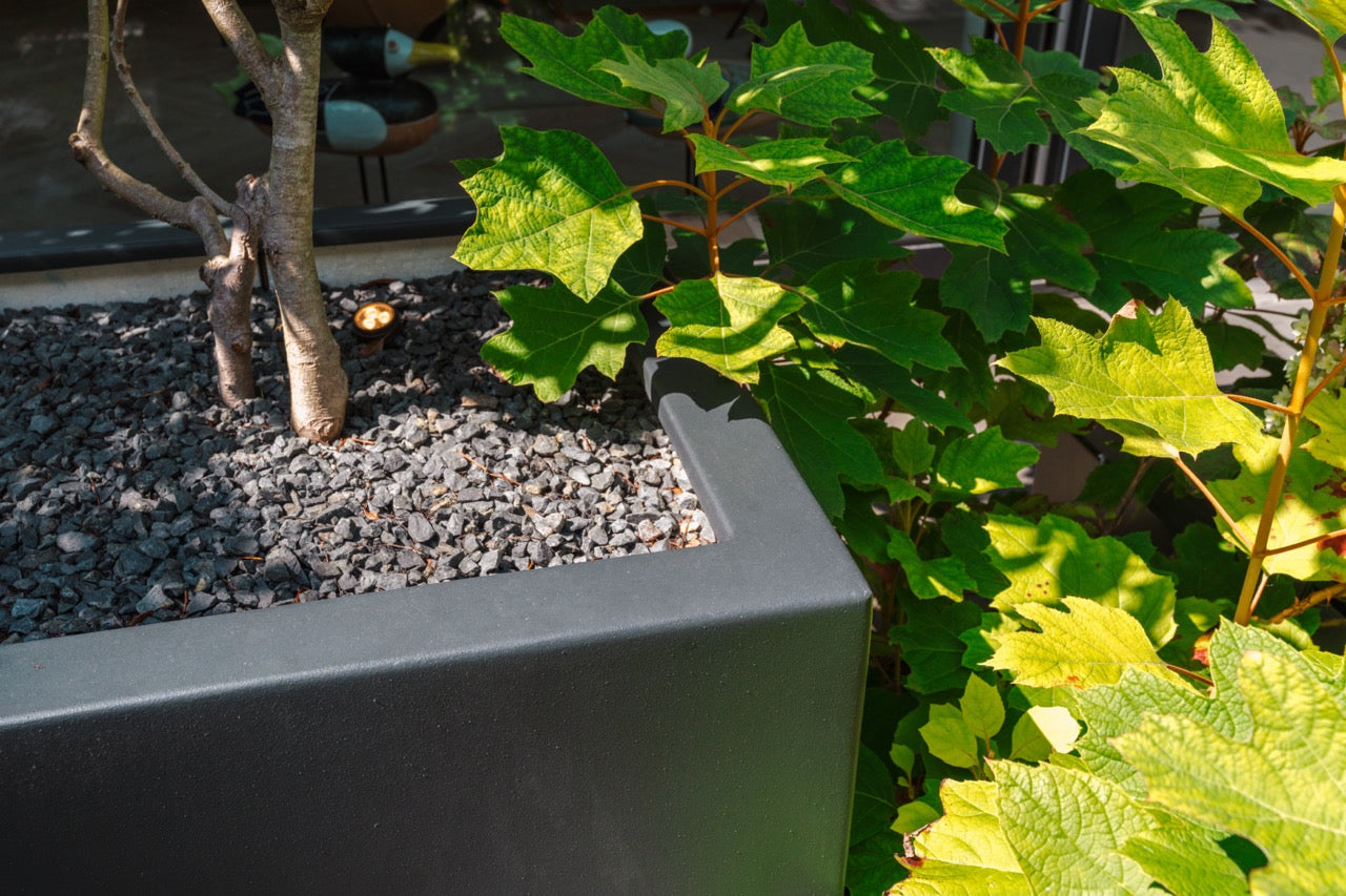 Schaffen Sie eine Wohlfühloase im Garten
Mit dem CARREZ Pflanzgefäß aus verstärktem Fiberglas wird Ihr Außenbereich zu einem stilvollen Rückzugsort. Ob für Pflanzungen oder als Dekoration, dieses Gefäß bietet Ihnen alles, was Sie für Ihren grünen Traum benötigen.

Widerstandsfähig gegen alle Witterungen
Leicht und stabil – auch in größeren Größen
Praktische Entwässerung durch vorgezeichnete Bohrbereiche