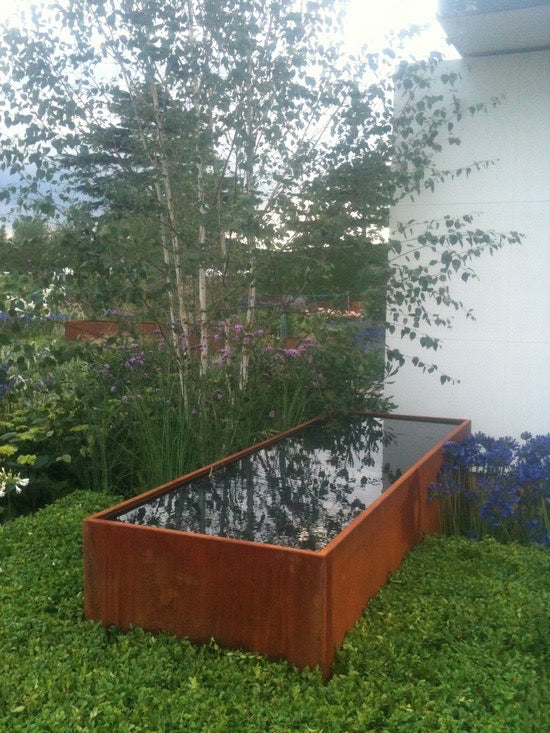 Adezz I Teich aus Cortenstahl