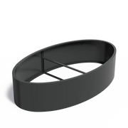 Adezz I Ellipse aus Aluminium ohne Boden