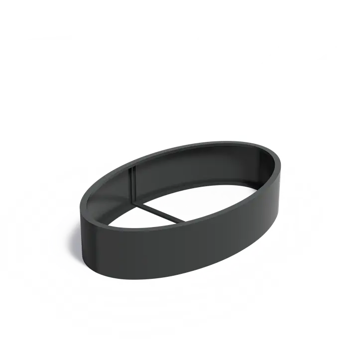 Adezz I Ellipse aus Aluminium ohne Boden