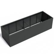 Adezz I Carrez Umrandung aus Aluminium ohne Boden, rechteckig