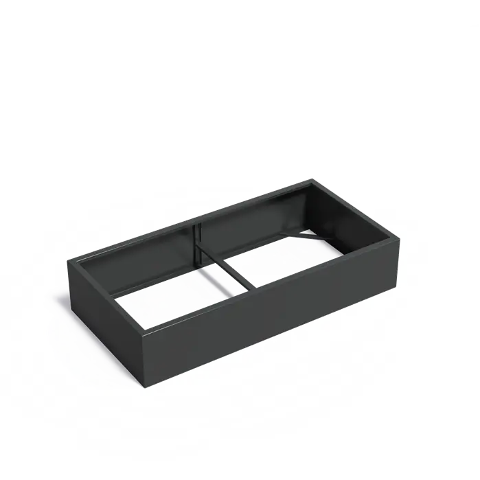 Adezz I Carrez Umrandung aus Aluminium ohne Boden, rechteckig