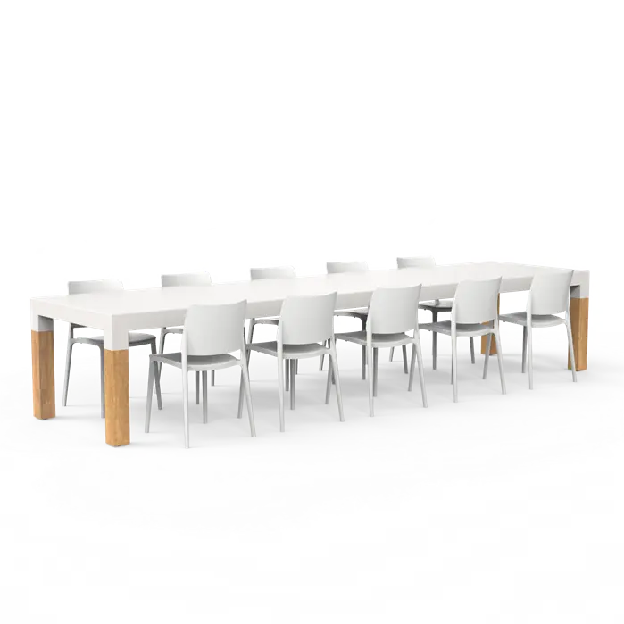 Adezz Borra dining table with oak legs 400 cm 