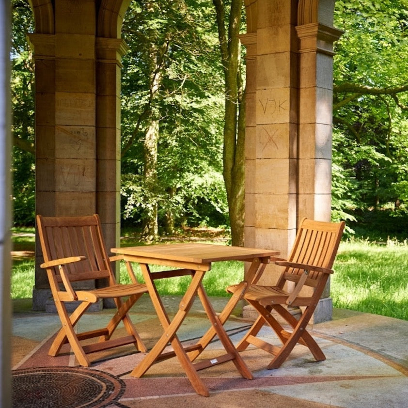 Traditional Teak I Alexia Klapptisch 80 cm, quadratisch