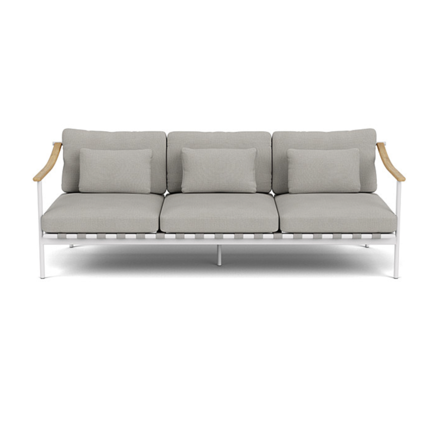 Barlow Tyrie I Around Deep Seating Sofa mit Teakarmlehnen 220 cm