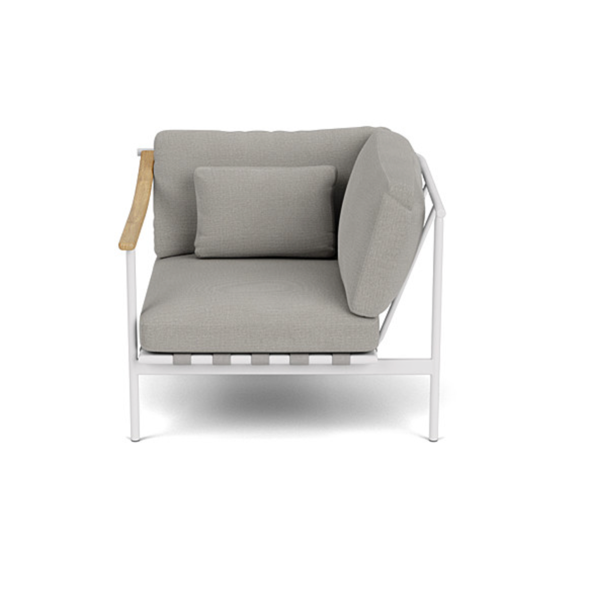 Barlow Tyrie I Around Deep Seating kleines Eckmodul mit Teakarmlehne links