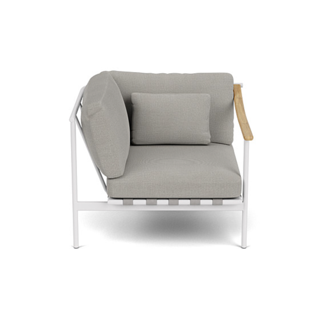 Barlow Tyrie I Around Deep Seating kleines Eckmodul mit Teakarmlehne rechts