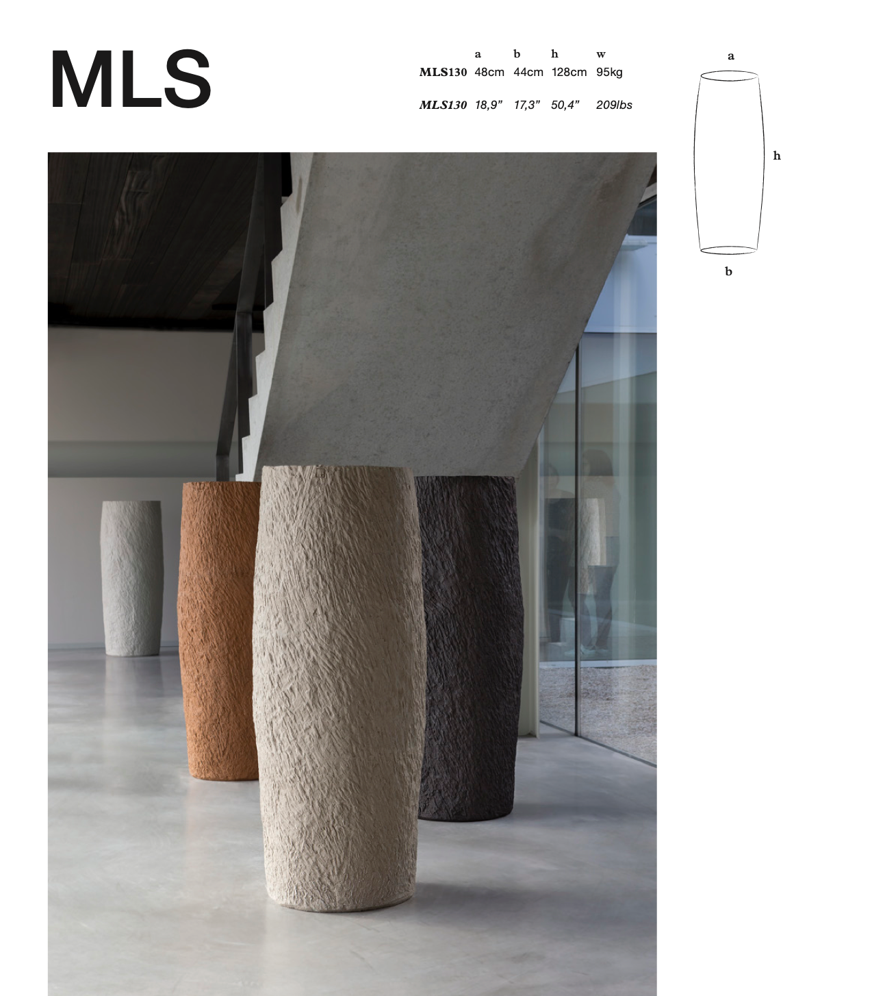 Handgefertigtes Design: Großes MLS Gefäß von Atelier Vierkant