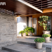 Das Atelier Vierkant RR Pflanzgefäß ist aus hochwertiger Terrakotta gefertigt, ideal für Garten und Terrasse.