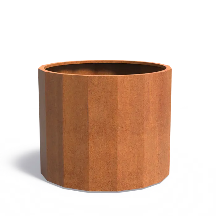 Das Pflanzgefäß BOXER aus Cortenstahl bringt eine warme, kraftvolle Ausstrahlung in jeden Garten. Seine markante orange-braune Farbe, die durch eine natürliche Rostschicht entsteht, verleiht Ihrem Außenbereich ein ansprechendes, rustikales Flair. Perfekt für Pflanzenliebhaber, die einen stilvollen Akzent setzen möchten!
