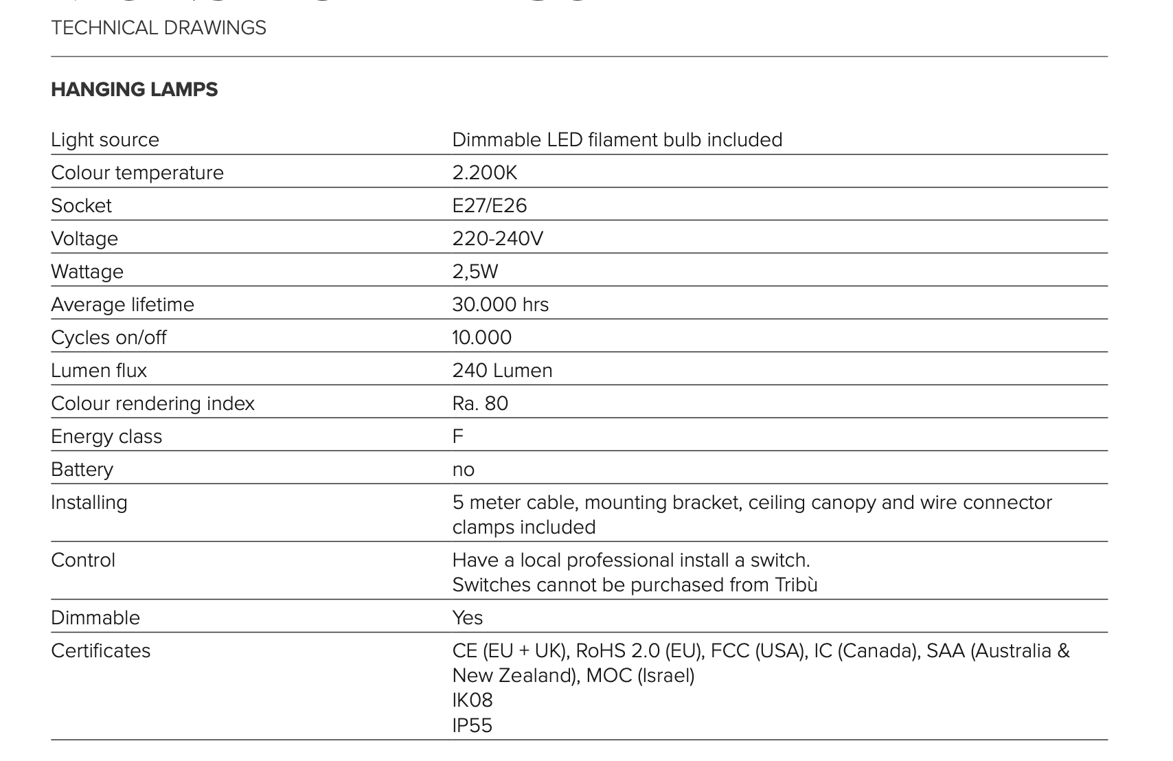 Tribu I Monsieur Tricot Lebonnet Hängeleuchte