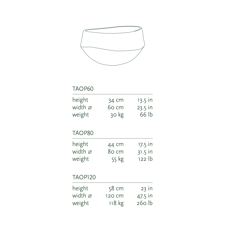 Domani Atlantis Pflanzgefäß Ø60–120 cm