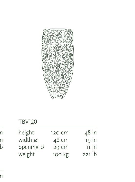 Domani Batur Vase Ø48x120 cm