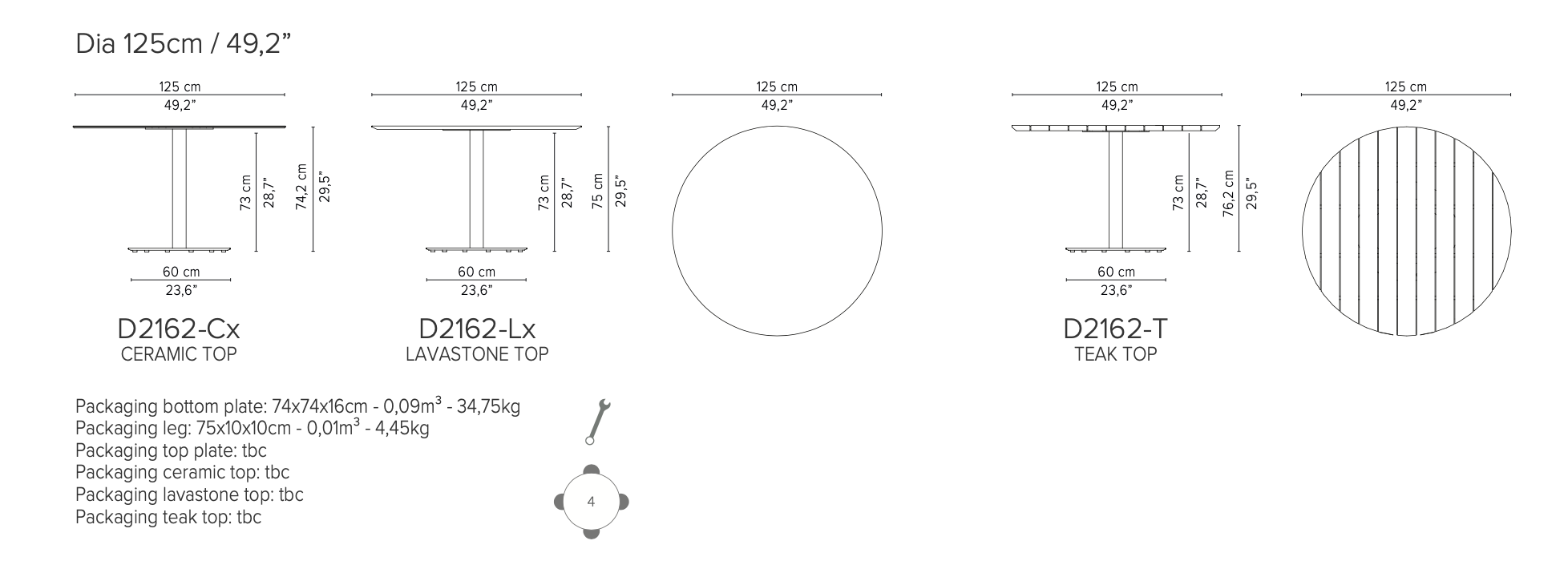 Tribu I T-Table Esstisch 125 cm, rund