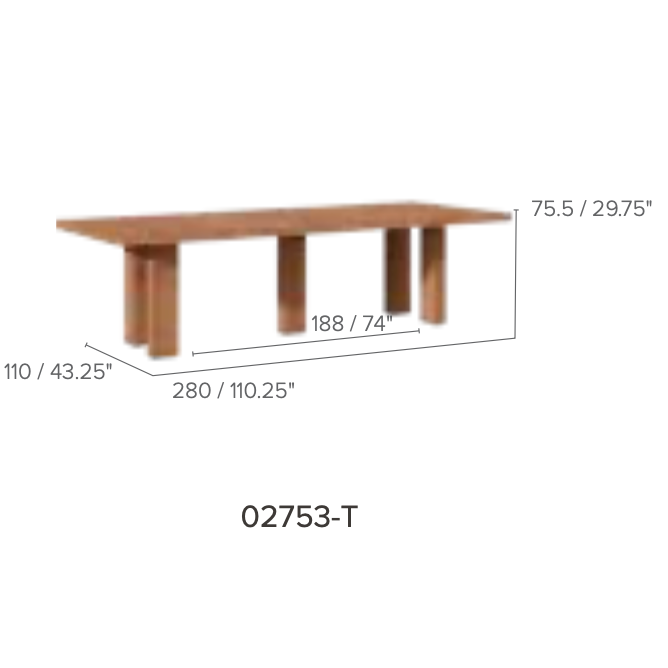 Tribu Suro Esstisch 280 cm, rechteckig – Bild 8