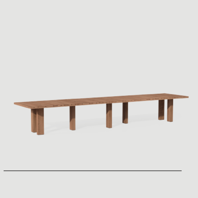 Tribu I Suro dining table 630 cm, rectangular