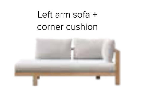 Tribu I Pure 2-seater with left armrest