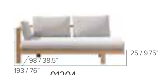 Tribu I Pure 2-seater with right armrest