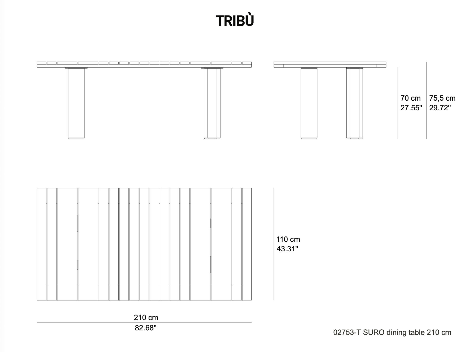 Tribu Suro Esstisch 210 cm, rechteckig – Bild 3