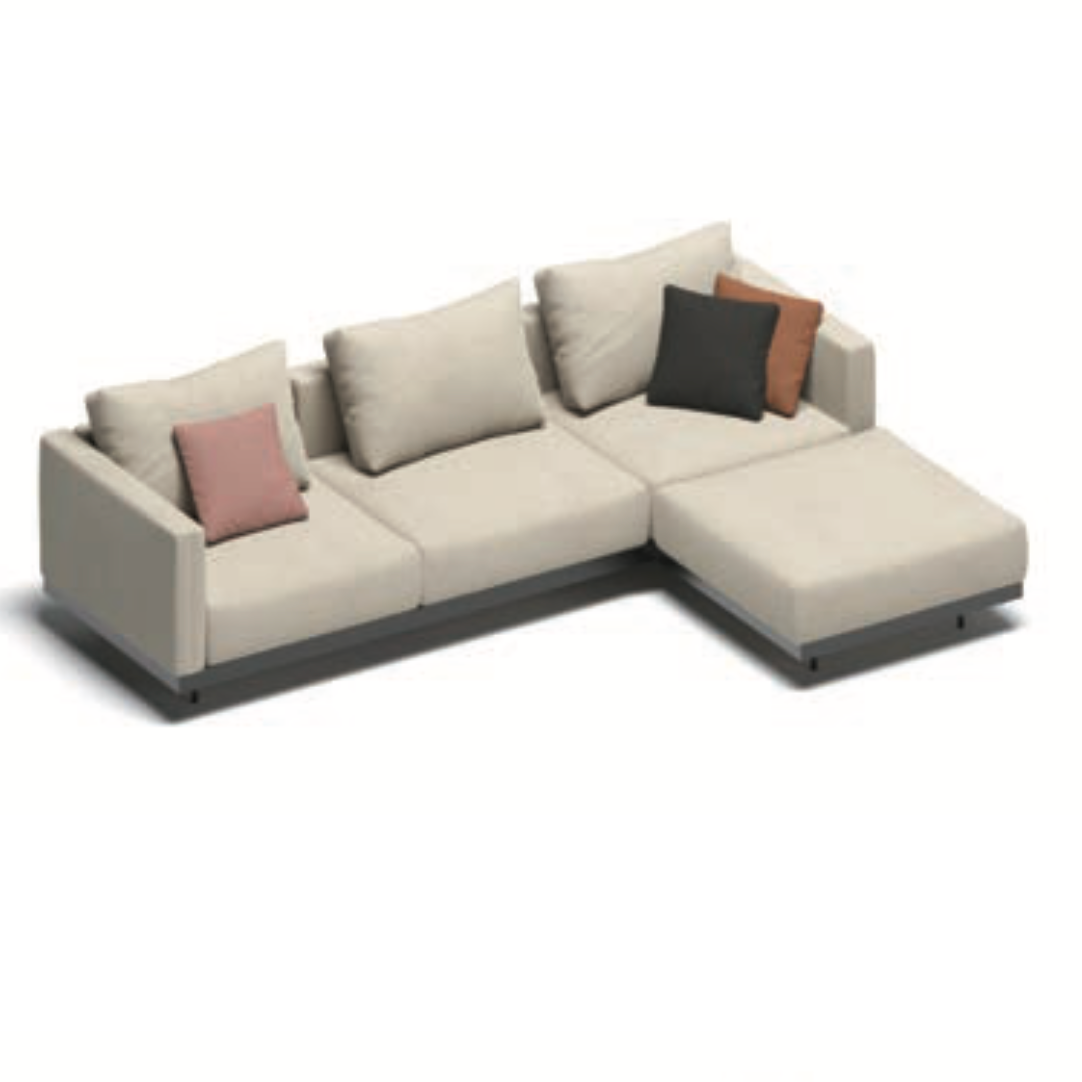 Todus Dongo modular corner lounge sofa with stool 274/273 cm