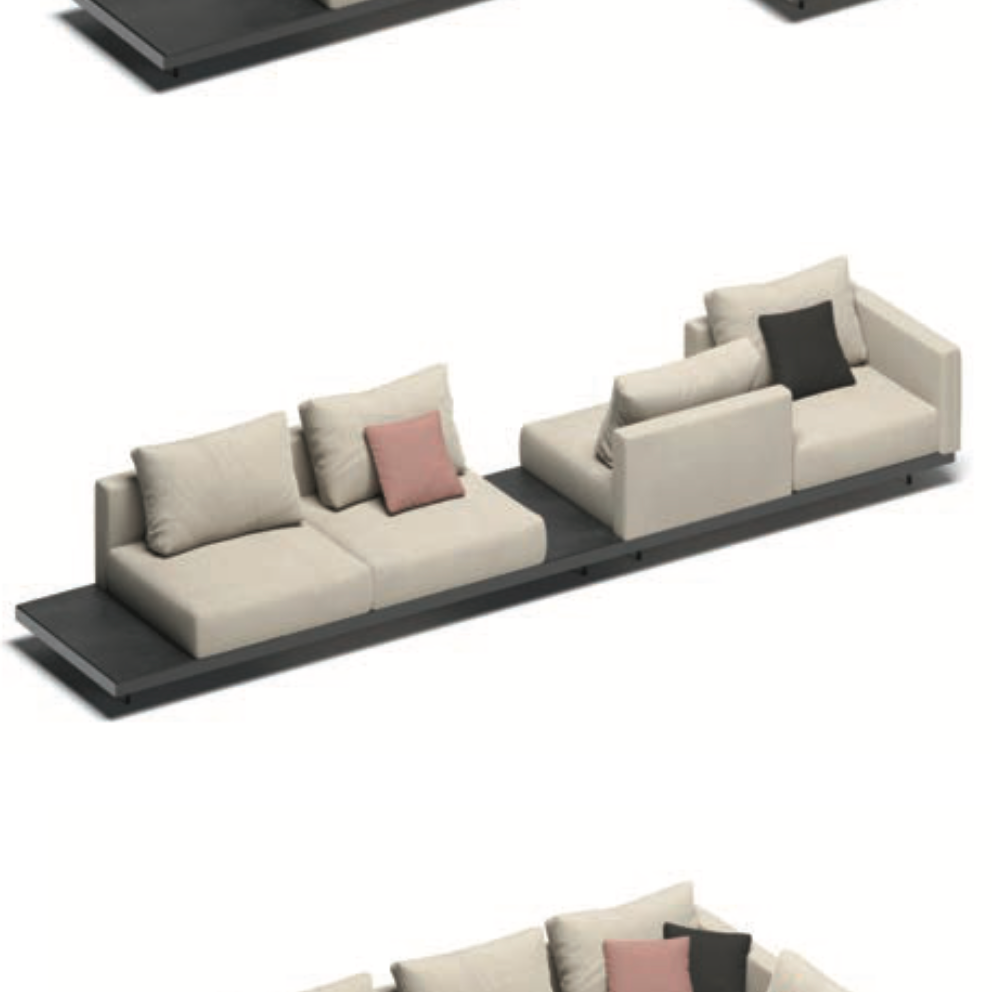 Todus Dongo modular sofa with shelves 448 cm