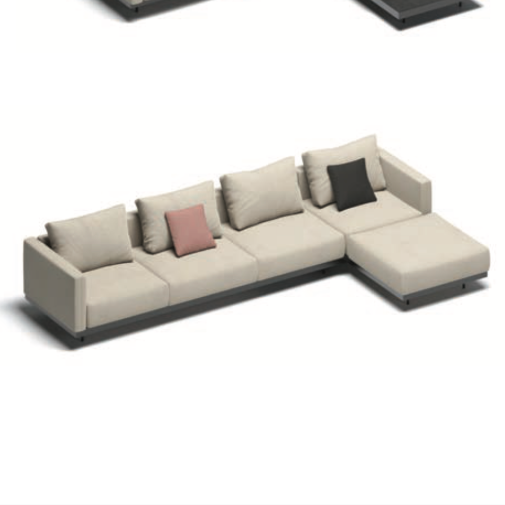 Canapé lounge d'angle modulable Todus Dongo 363/184 cm