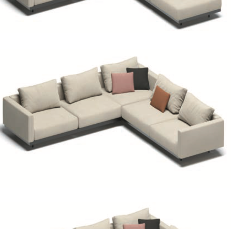 Todus I Dongo modulares Eck-Loungesofa 274/274 cm