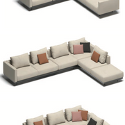Todus I Dongo modulares Eck-Loungesofa mit Hocker 363/274 cm