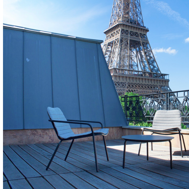 Todus I Starling Loungestuhl mit Armlehnen stapelbar