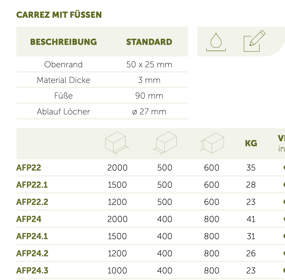 Adezz I Carrez aus Aluminium mit Füßen, rechteckig