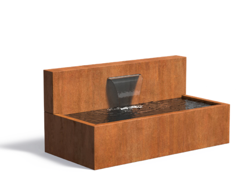 Adezz I Feste Teichwand aus Cortenstahl