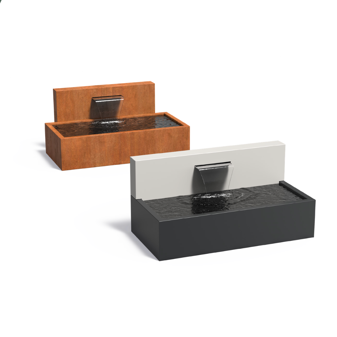 Adezz I Feste Teichwand aus Cortenstahl