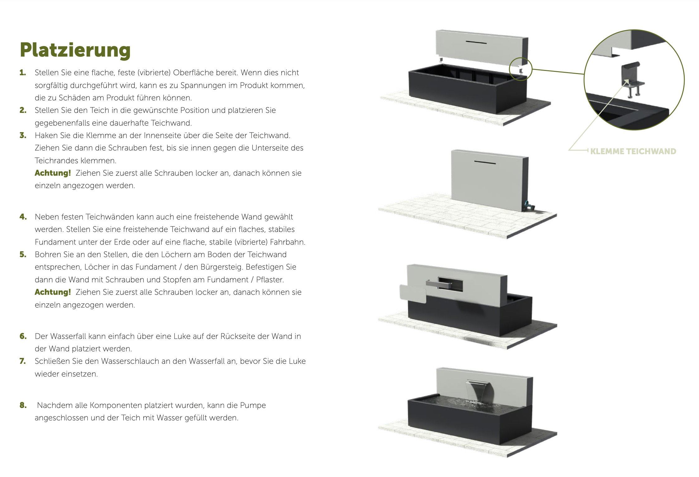 Adezz I Feste Teichwand aus Cortenstahl