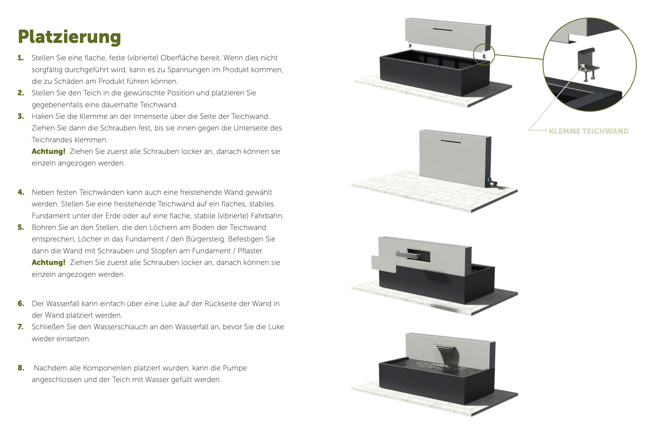 Adezz I Teichwand freistehend aus Cortenstahl