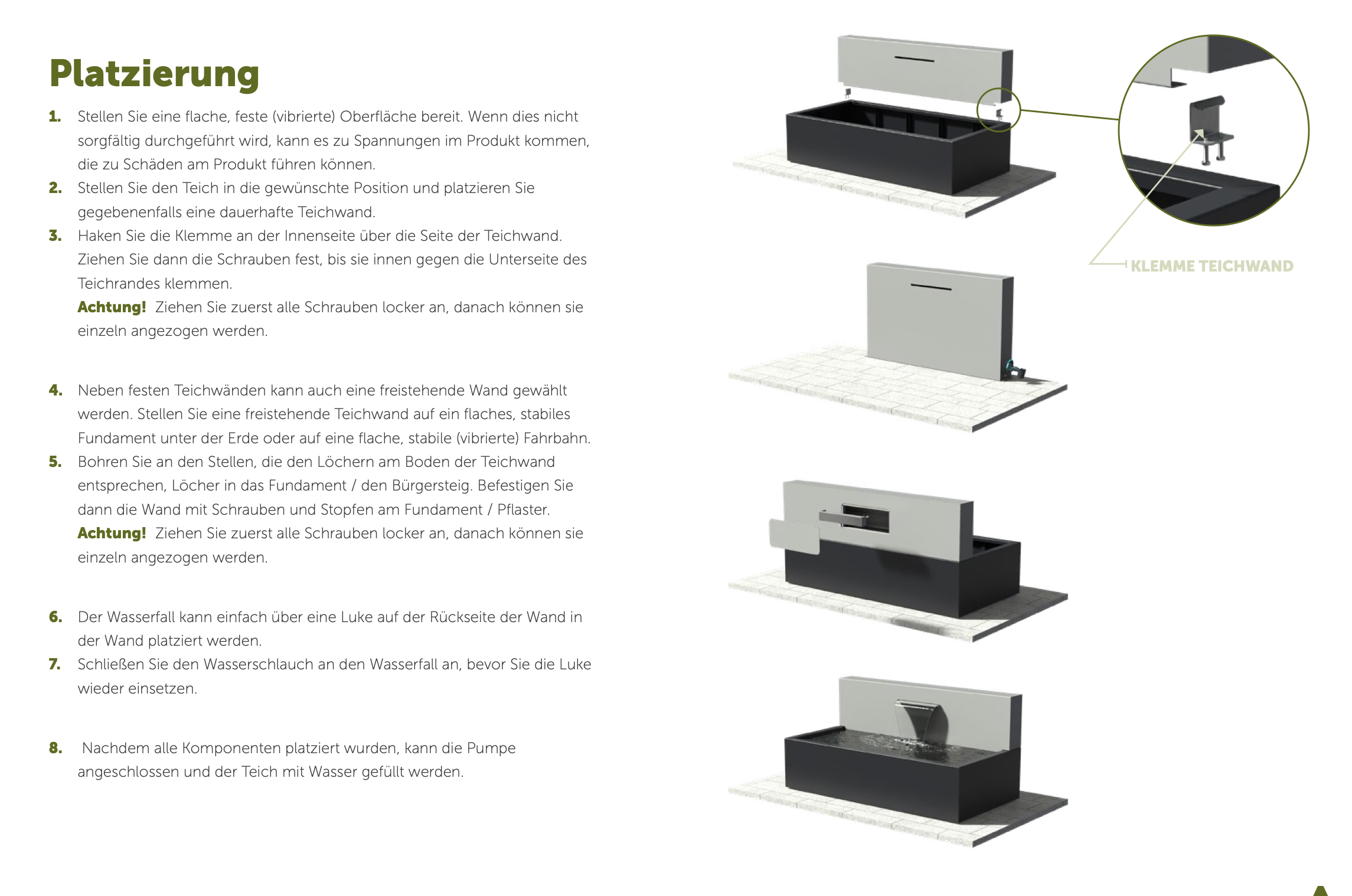 Adezz I Feste Teichwand aus Aluminium