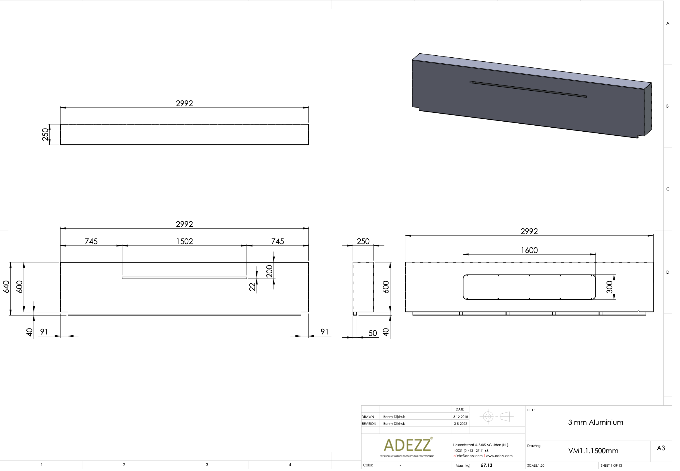 Adezz I Feste Teichwand aus Aluminium