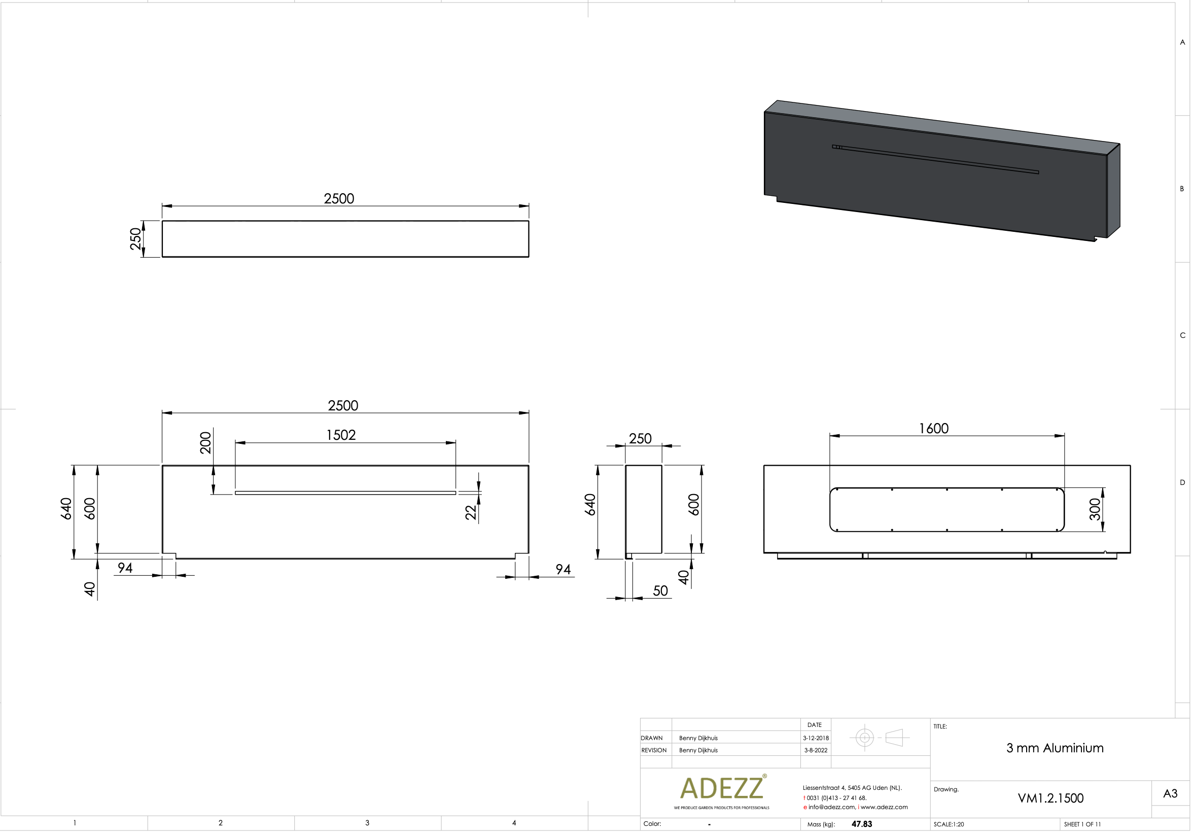 Adezz I Feste Teichwand aus Aluminium