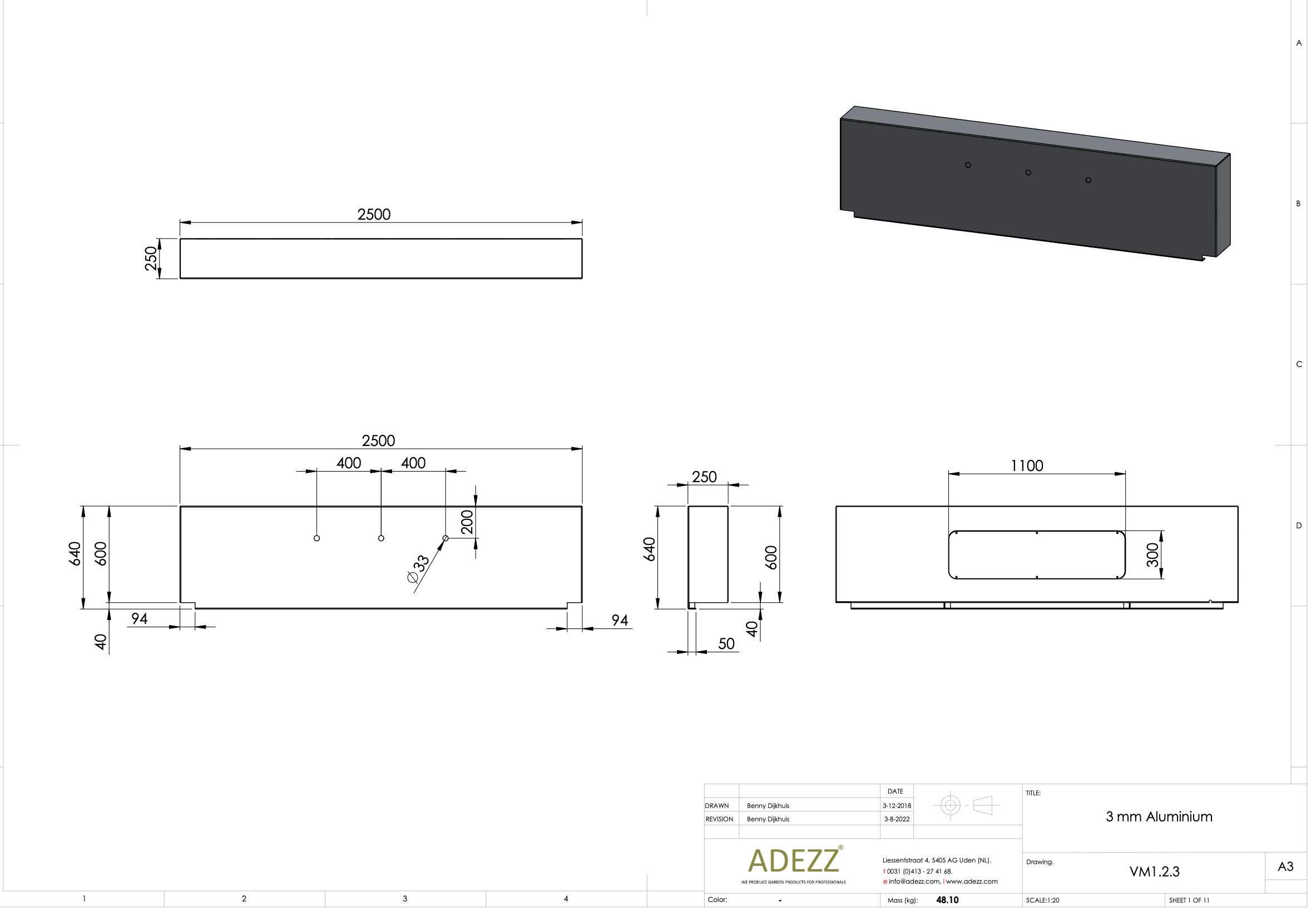 Adezz I Feste Teichwand aus Aluminium