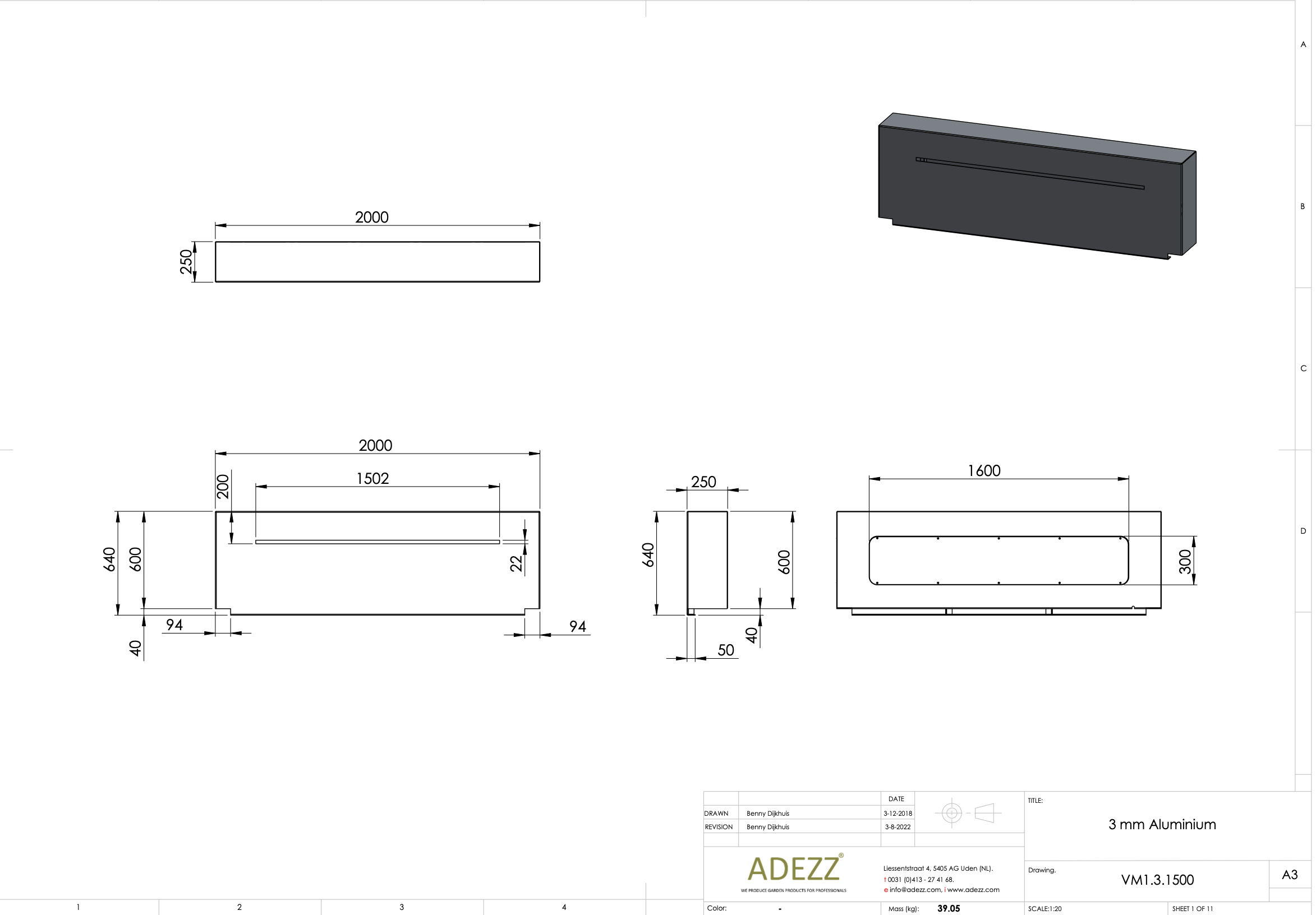 Adezz I Feste Teichwand aus Aluminium