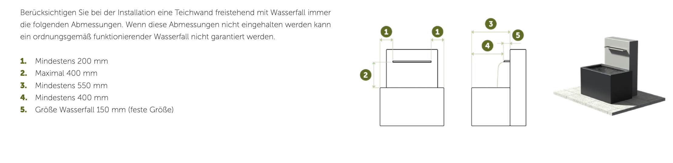 Adezz I Freistehende Teichwand aus Aluminium