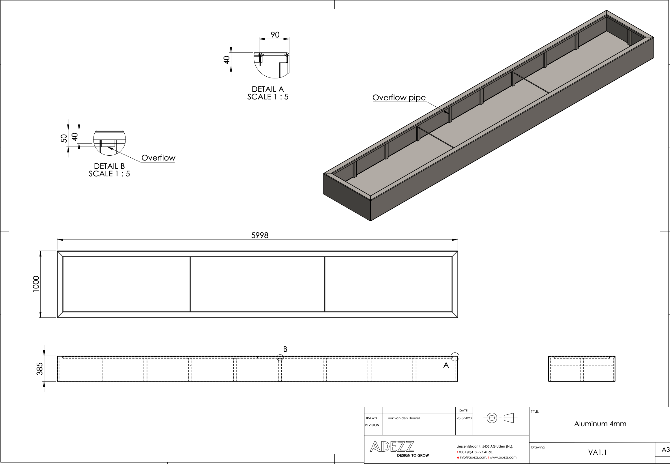 Adezz I Teich aus Aluminium