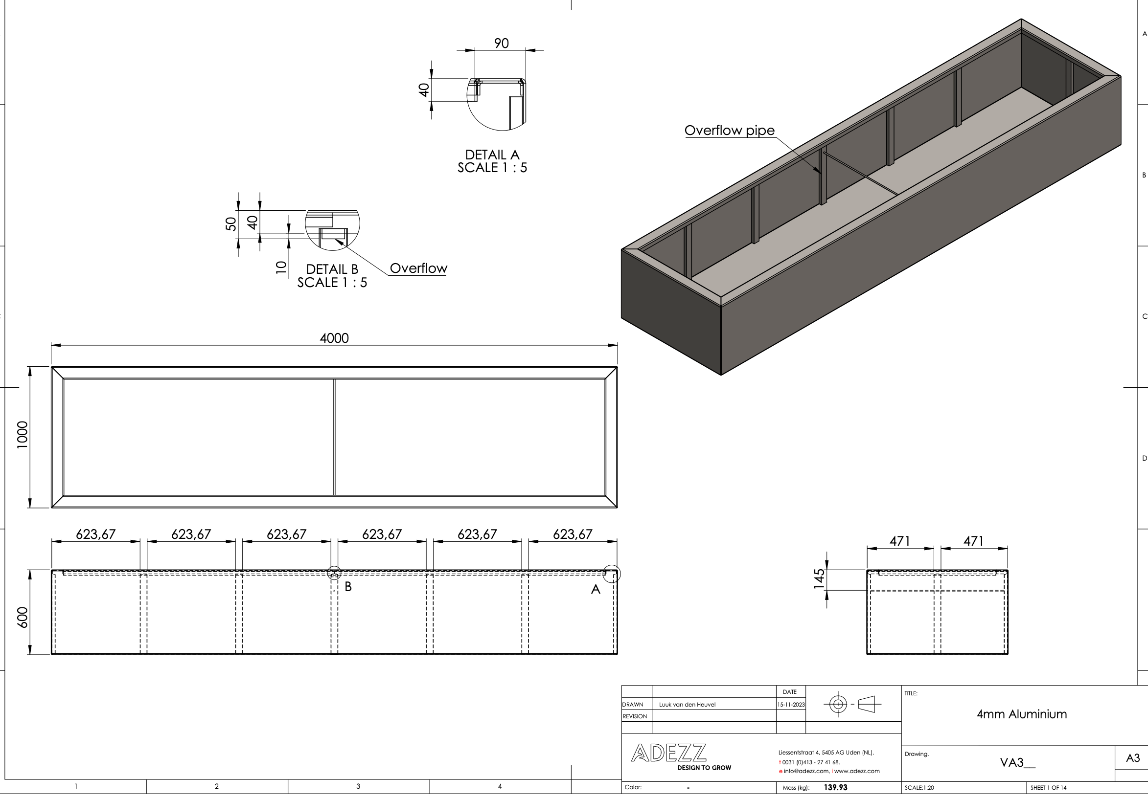 Adezz I Teich aus Aluminium
